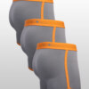Grey orange, 3er Pack "long"